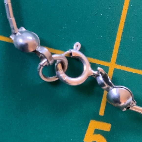 Sterling silver Hematite Liquid Silver Necklace - Picture 7 of 9